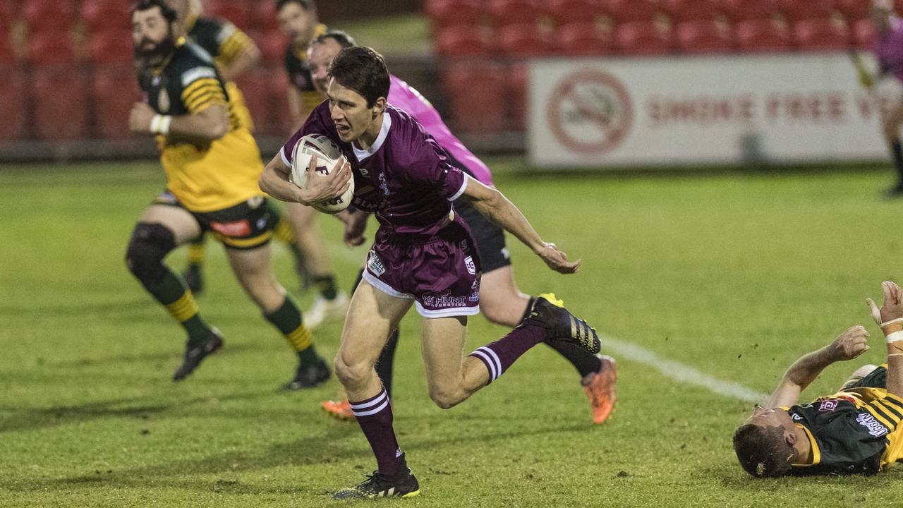 Dean Wenham of Dalby against Wattles. Picture: Kevin Farmer.