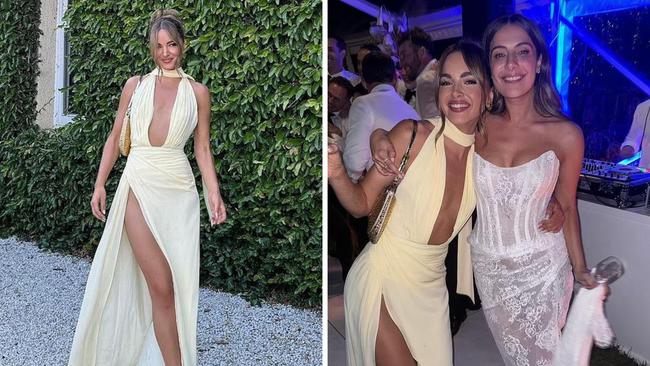 Olivia Molly Rogers has divided her social media followers with her choice of outfit at a wedding over the weekend. Picture: Instagram