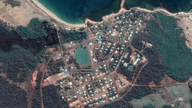 A 16-YEAR-OLD boy is dead and at least three others are in hospital after a large fight in the remote Territory town of Yirrkala. Picture: Google