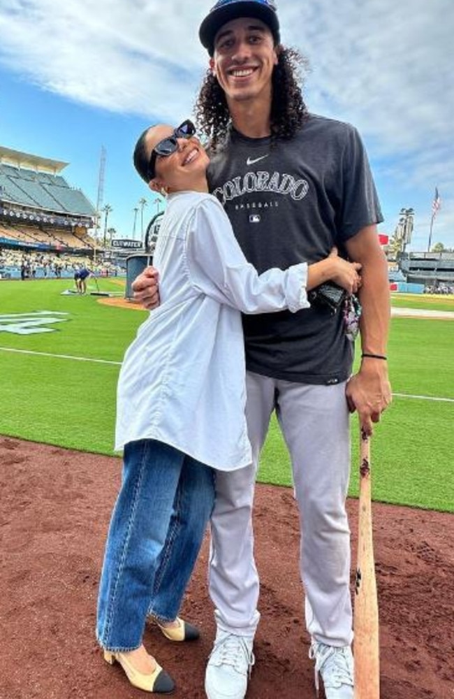 It is the first child for Vanessa and her husband, baseball player Cole Tucker. Picture: Instagram/VanessaHudgens