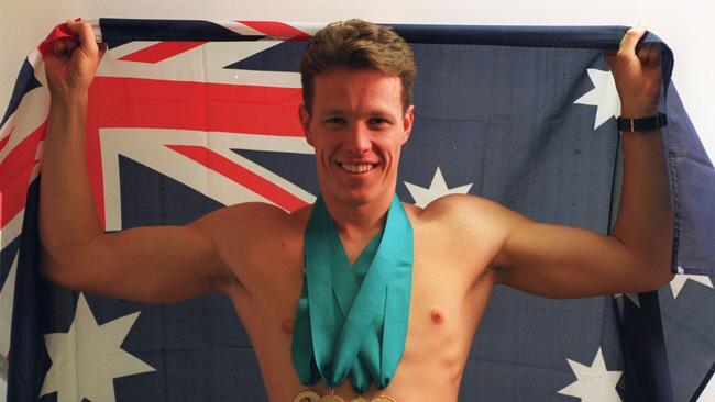 Kieren Perkins won four gold medals in Victoria, Canada, 1994.