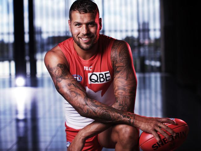 Lance Franklin is loving footy on the eve of the 2018 season. Picture: Phil Hillyard