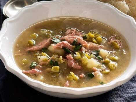 Slow cooker pea and ham soup.