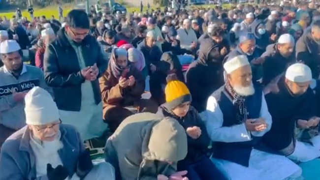 Prayers at the centre. Picture: Australian Muslim Welfare Centre Facebook page