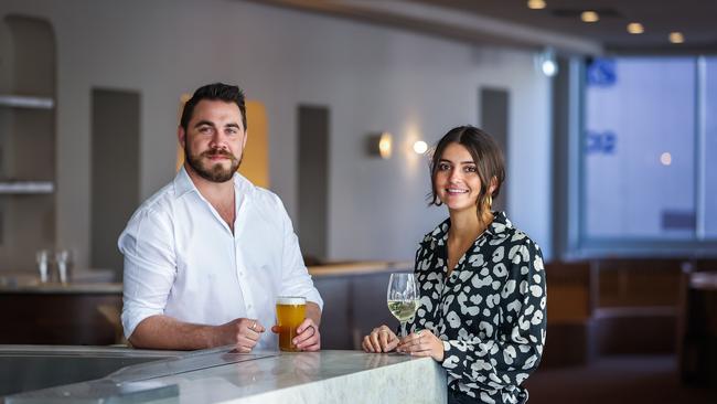 Duxton Pubs is set to reopen the Cremorne Hotel in Unley after spending more than $1m on a a revamp of the dining area, main bar and beer garden. Pictured: Managers Mike Coffey and Grace Kelliher.  Picture: Tom Huntley