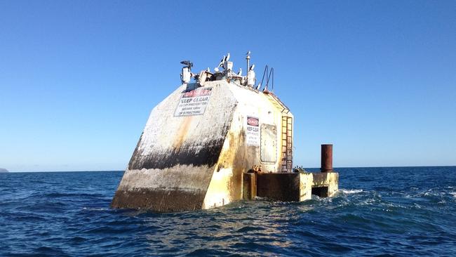 The wave generator sunk off Carrickalinga. Picture: Dylan Coker