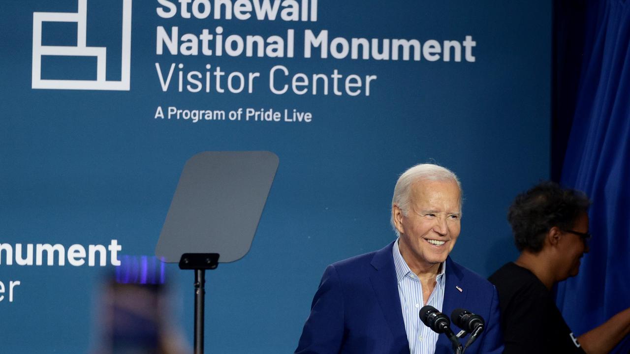 Joe Biden attends the Stonewall National Monument Visitor Center opening on June 28, 2024 in New York City. Picture: Dimitrios Kambouris/Getty Images for the Stonewall National Monument Visitor Center, a Program of Pride Live