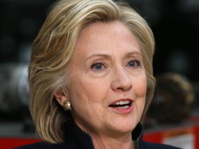 MONTICELLO, IA - APRIL 14: Democratic presidential hopeful and former Secretary of State Hillary Clinton speaks during a roundtable discussion with students and educators at the Kirkwood Community College Jones County Regional Center on April 14, 2015 in Monticello, Iowa. Hillary Clinton kicked off her second bid for President of the United States two days after making the announcement on social media. (Photo by Justin Sullivan/Getty Images)