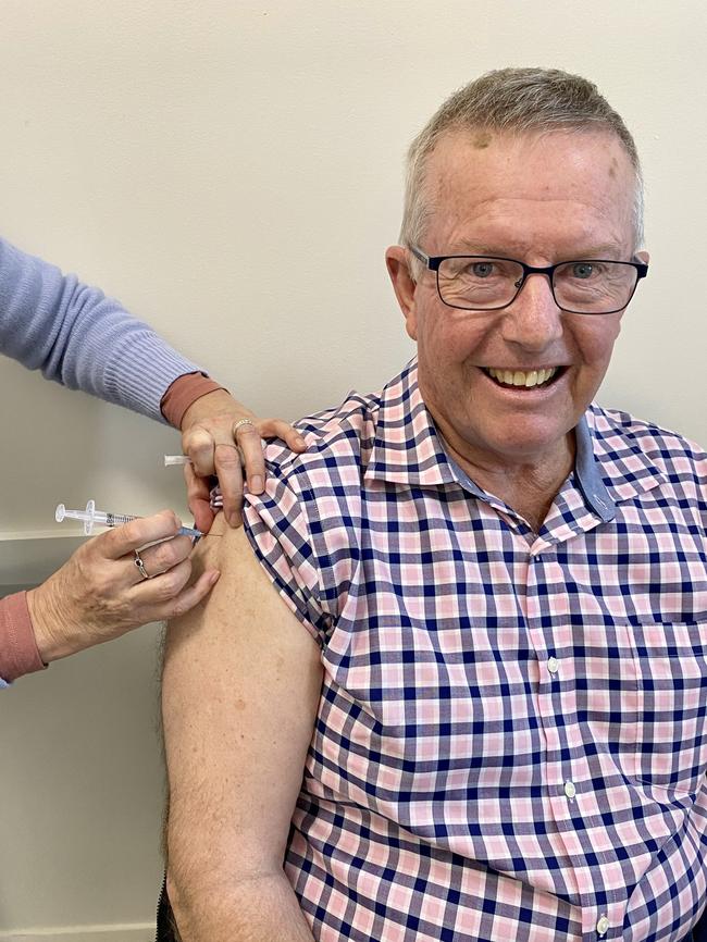 Mark Coulton gets vaccinated.