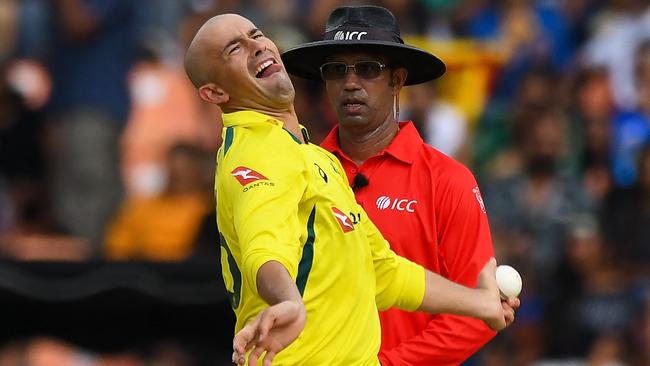 Ashton Agar has been the next cab off the rank for years but faces a challenge from Matt Kuhnemann for next year’s Indian series. Picture: AFP