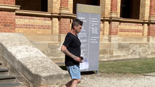 Peter Graham leaves Goulburn Courthouse on March 9.