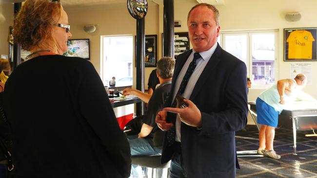 Mr Joyce arrives at the Nationals Party NSW branch general meeting in Armidale on Wednesday evening. Picture: Hollie Adams/The Australian