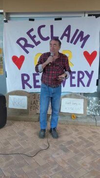 South Lismore resident Phil Thompson tells the community to speak up on flood recovery