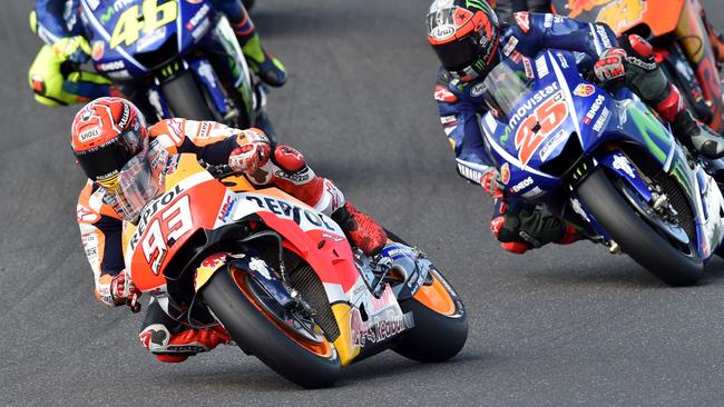 Marc Marquez wins MotoGP Australian Grand Prix.