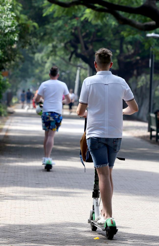 Being hit by a scooter is “the equivalent of being hit by a baseball bat”. Picture AAP/David Clark