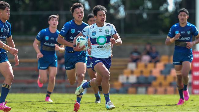 Jeremiah Lemana.Picture: Adam Wrightson Photography. NSWRL Junior Reps Finals - Day 2Picture: Adam Wrightson Photography. Harold Matthews Cup Elimination Final.Parramatta Eels vs New Zealand Warriors.Leichhardt Oval.14 April 2024.