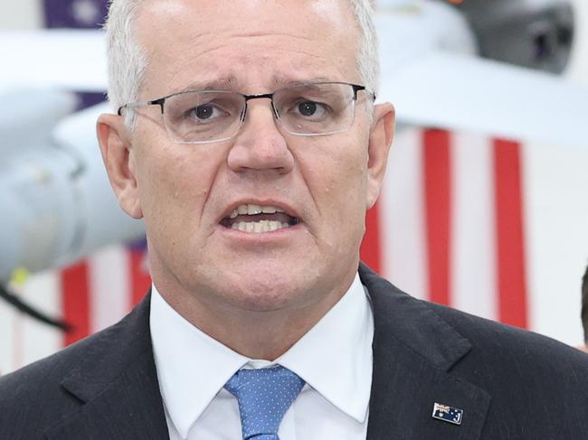 Scott Morrison said the independents holding the balance of power would be chaos. Picture: Jason Edwards