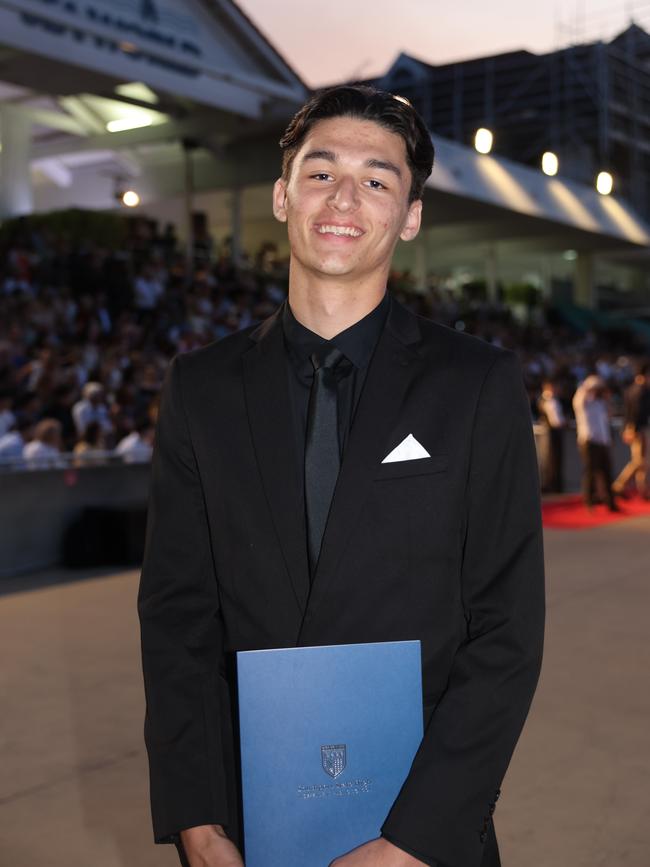 Lynden Maradeen at the Southport State High School Formal at SeaWorld. Picture, Portia Large.