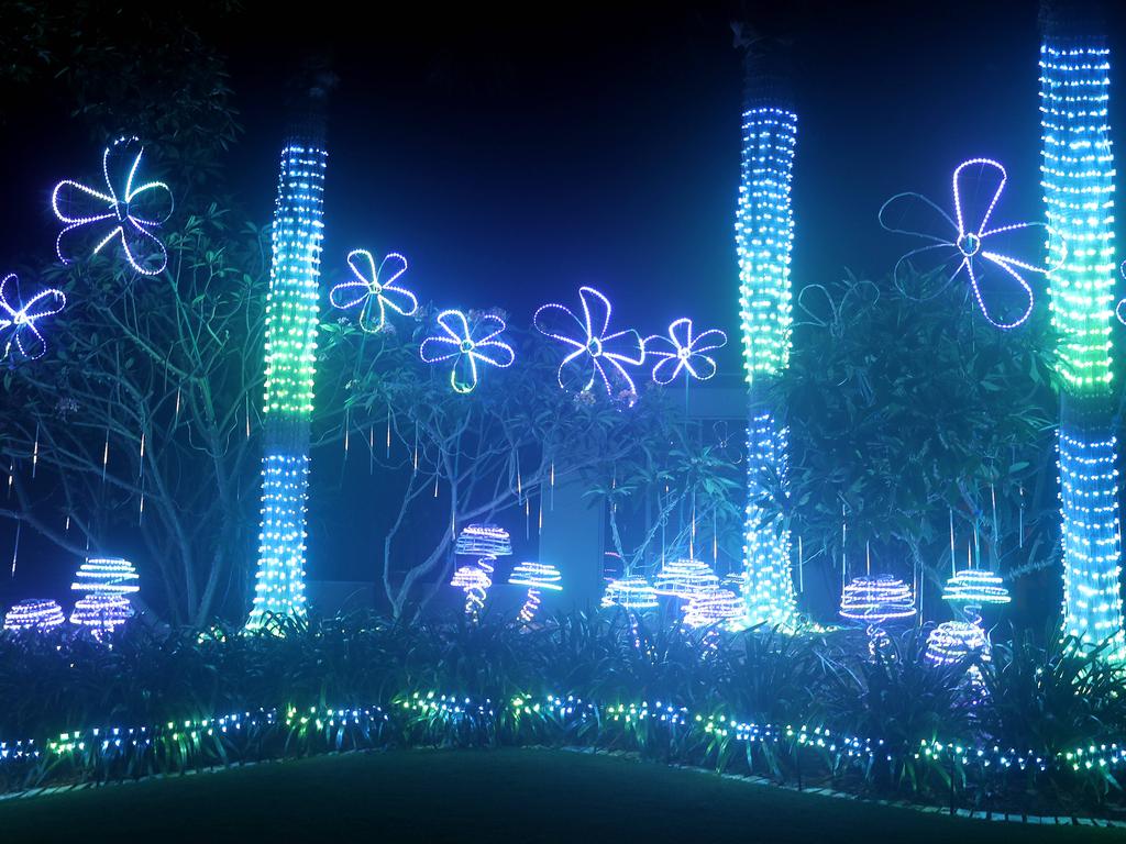 Christmas lights. Photo at 26 Forest Oak Drive Upper Coomera. Photo by Richard Gosling