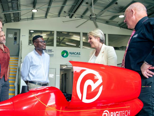 Education Minister Tanya Plibersek visits Charles Darwin University to announce funds have been granted for new environmental drone operations.