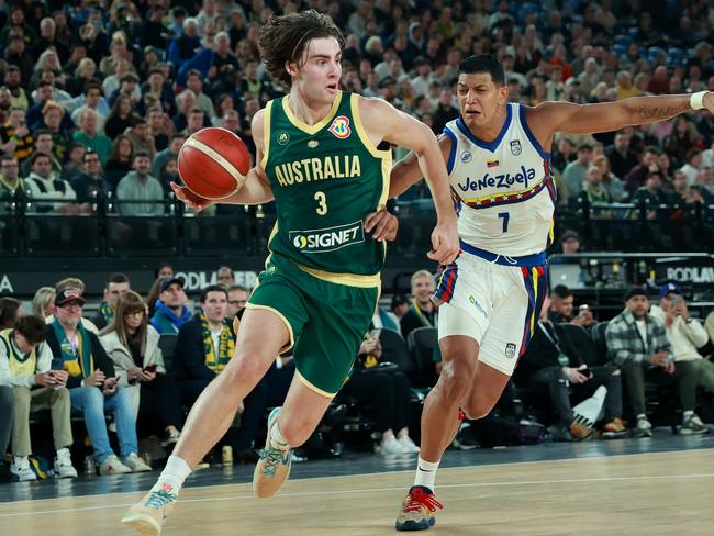 Josh Giddey doesn’t mind admitting he was a little heartbroken when Brian Goorjian cut him as the final player jettisoned from the Tokyo Olympics squad. It’s given him more motivation. Picture: Kelly Defina/Getty Images