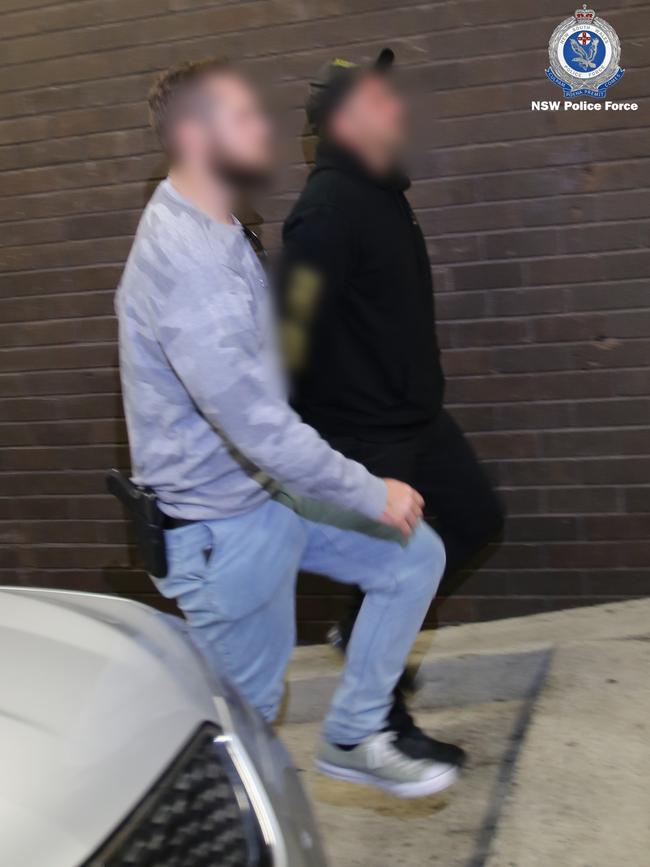 A 28-year-old man was taken to Parramatta Police Station after being arrested at a vehicle stop in North Parramatta this morning. Picture: NSW Police