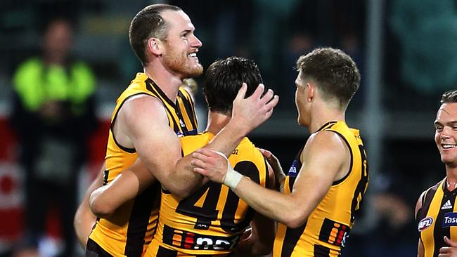 Jarryd Roughead made a successful return to footy on Friday night. Picture: Chris Kidd