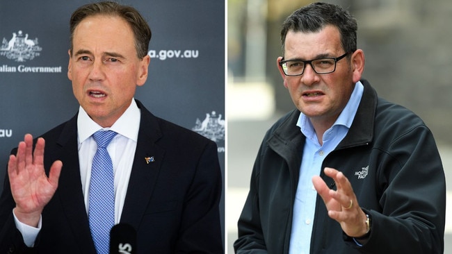 Premiers blasted by Greg Hunt for Covid overreach without medical advice.