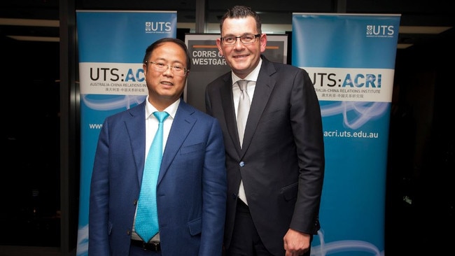 Huang Xiangmo and Victorian Premier Daniel Andrews. Picture: Supplied