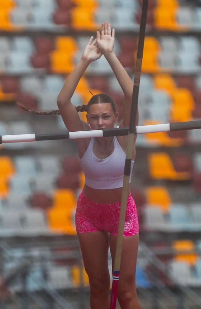 Action from the Queensland Athletics track and field championships at QSAC on Saturday March 15, 2025. Picture: Stephen Archer.