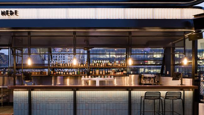 Rooftop Cinema, at the top of Curtin House in Melbourne's CBD, has been completely renovated for the 2017-18 summer season, including this new bar.