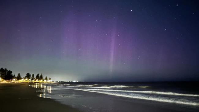 Southern Light experienced from the Glenelg on Friday night. Picture: Facebook