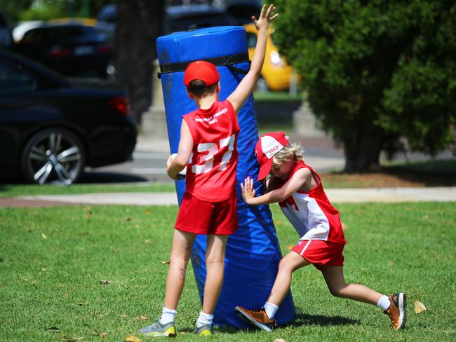 The Mosman Swans Juniors AFL season launch in February. Picture: Phillip Rogers