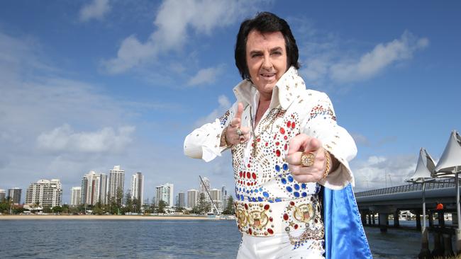 Gold Coast Elvis fans including Pete Memphis are pumped. Picture Glenn Hampson