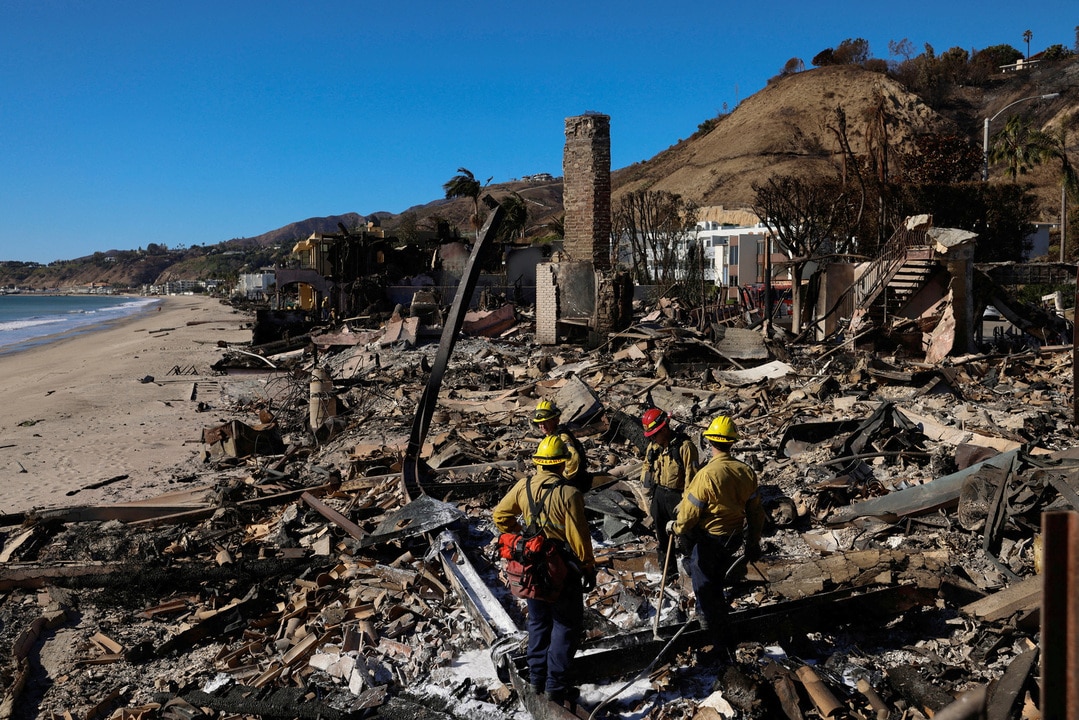 Before and after images show destruction of LA fires