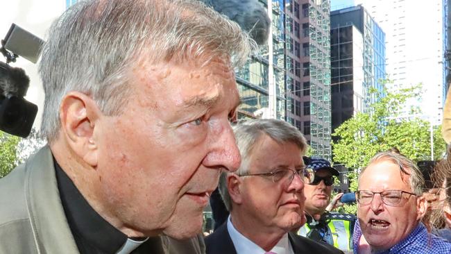 Cardinal George Pell arrives at the County Court in Melbourne in 2019. Picture: Alex Coppel.