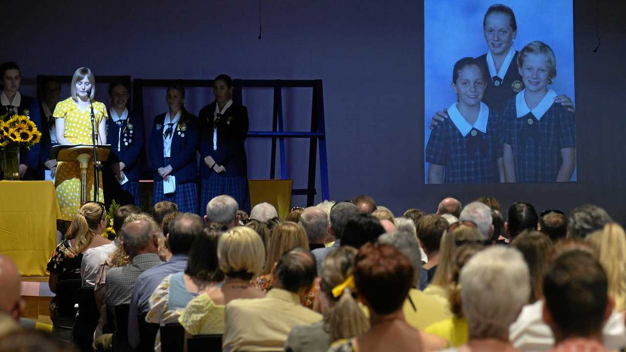 Rockhampton Girls Grammar School teacher Corinne Shaw speaks about Olivia, always a keen pupil and excited to start school with her sister Sophie. Picture: Michelle Gately