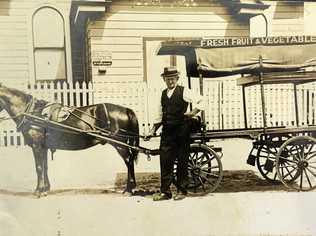 OLDEN DAYS: A fruit and vegetable seller in Bundaberg. Maureen Kimber found these undated pictures in her grandmother's photo collection.