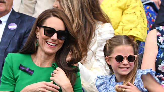 Catherine, Princess of Wales and Princess Charlotte of Wales at the Wimbledon 2023 men's final on Centre Court. It is unknown if the royal will attend this year. Picture: Karwai Tang/WireImage