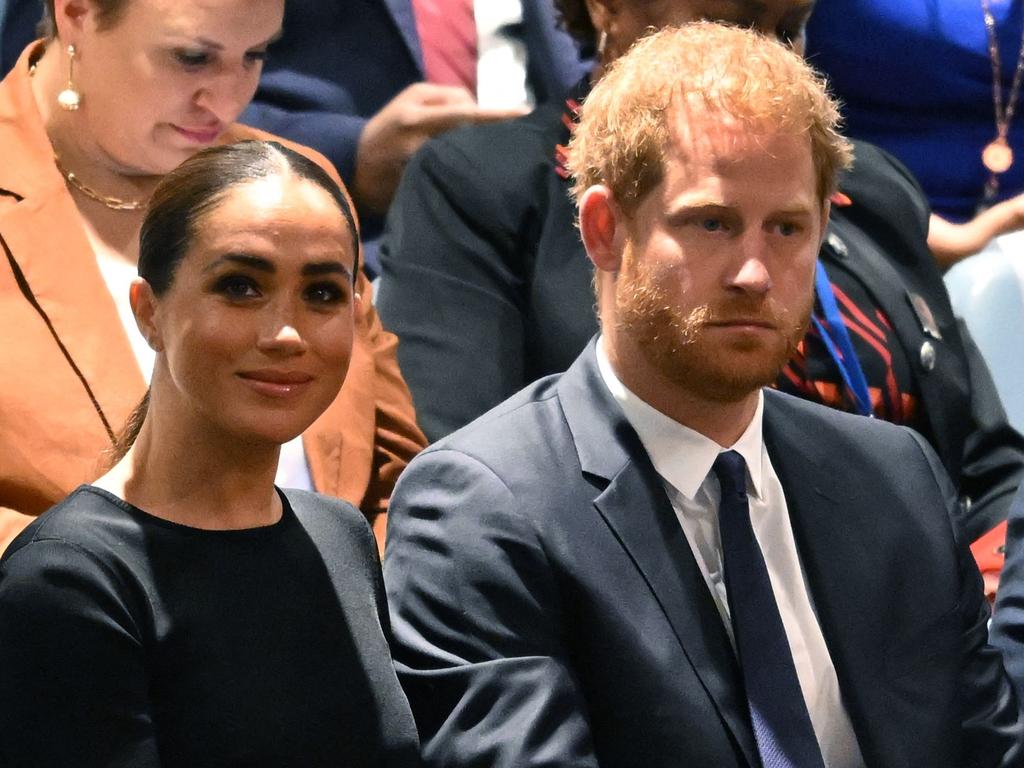 Prince Harry looked deep in thought at the UN Nelson Mandela Prize award ceremony at the United Nations in New York in 2022. Picture: AFP