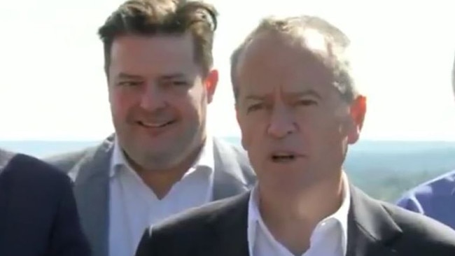 Will Fowles with former Labor leader Bill Shorten. Picture: Channel 7