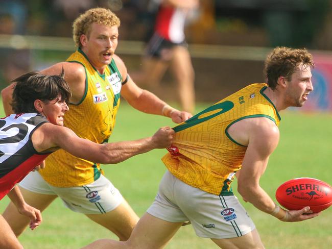 Dylan Landt on the run for St Mary’s as they beat Southern Districts in Round 12. Picture: Glenn Campbell