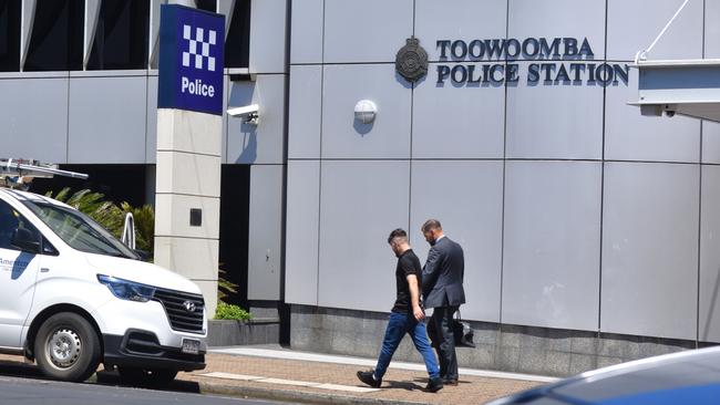 Salah Sulaiman Almuhama and Solicitor Jason Grant at Toowoomba court on February 2, 2024, after a failed application to cross-examine an alleged child victim of sexual assault during a pre-trial committal hearing.