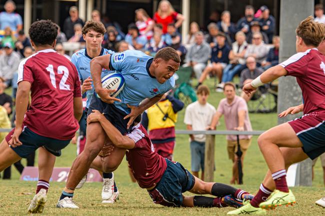 Super Rugby Under-16s action between NSW and Queensland. Picture courtesy of James Auclair.