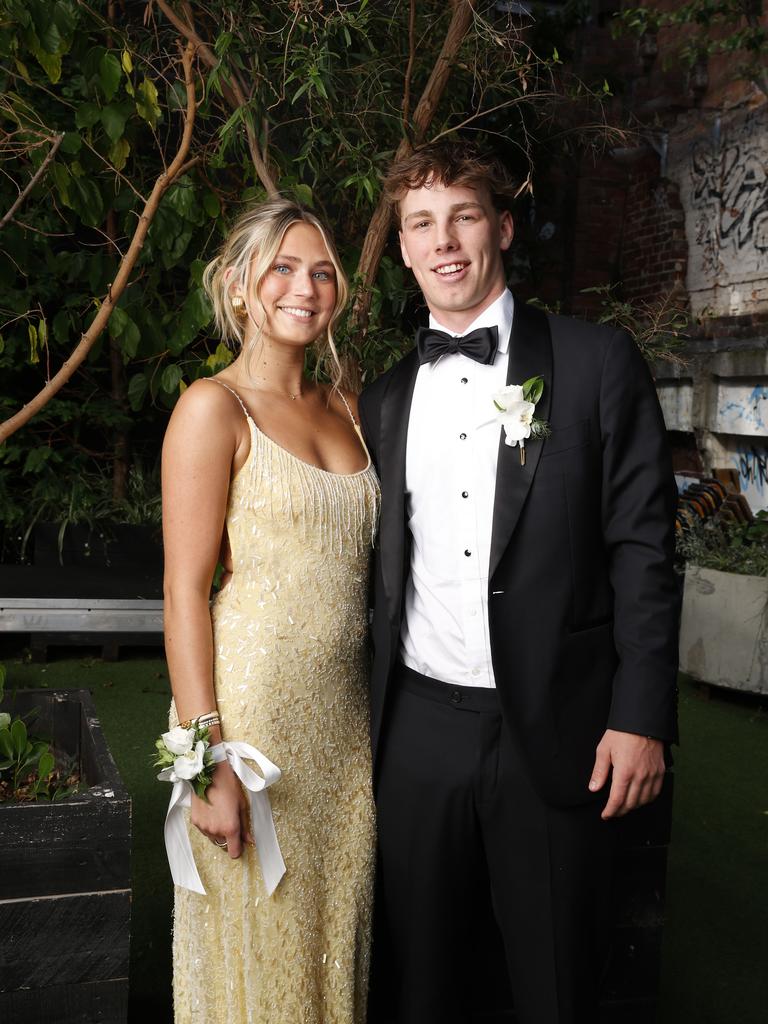 Georgie Hansen and Charlie Boman. Fahan School leavers dinner 2024. Picture: Nikki Davis-Jones