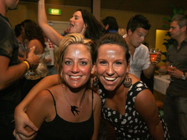 Sally and Georgia Henderson rang in 2008 at a private party at The Deck, Portsea Hotel. Picture: supplied