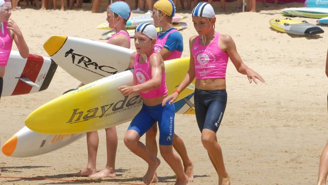 Action from the Queensland Youth Surf Life Saving Championships on February 17.