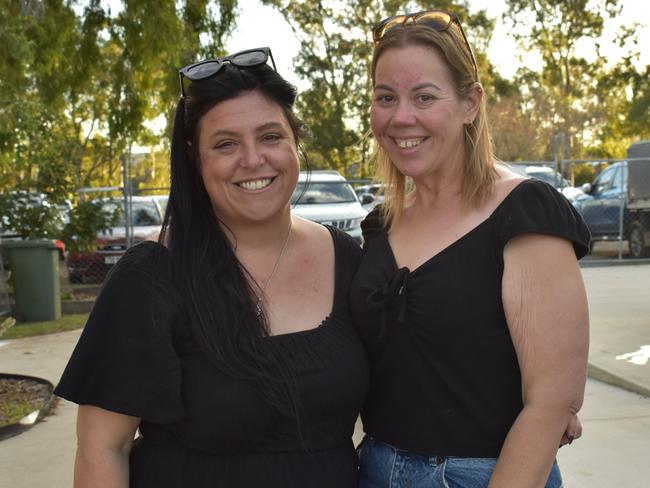 Alysha Boucher and Krystal Brooks at the AFL Capricornia grand finals, Rockhampton Cricket Grounds, September 10, 2022.