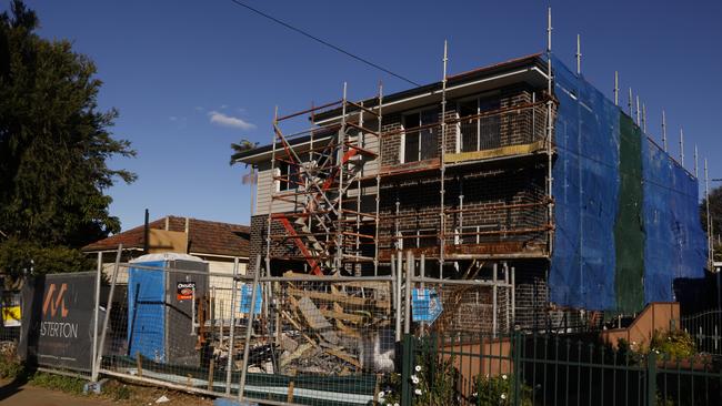 Construction in Sydney has been halted due to the lockdown. Picture: Getty Images