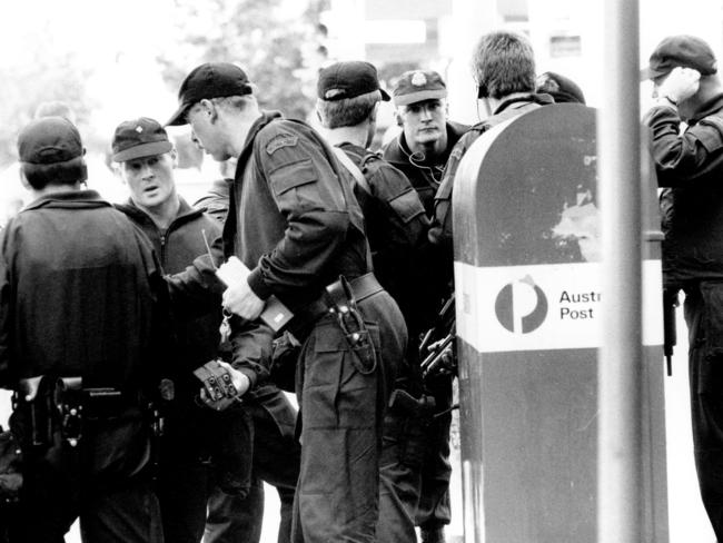 Special Operations Group police at the scene of the Queen Street massacre. Picture: Gillianne Tedder